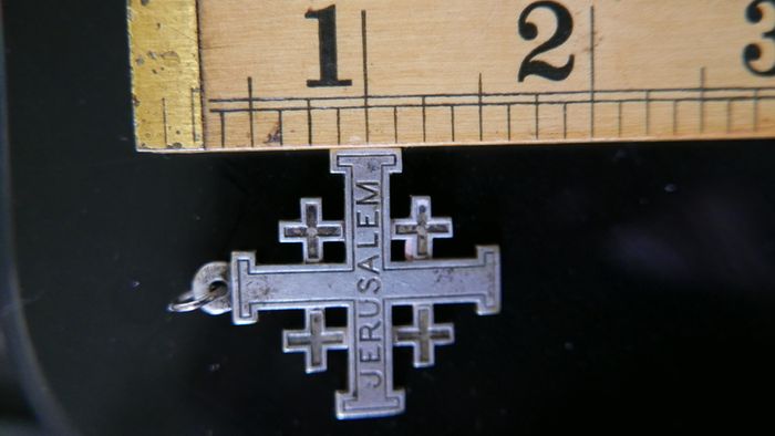 Vintage Silver 'JERUSALEM' Cross Pendant