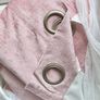 4 panels Luxury Blackout Crushed Velvet Curtains Blush Pink Image 3