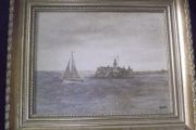 a irish oil painting on board framed by edward tomkus