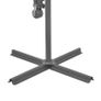 Hanging Parasol with LED Lighting 300 cm Green Metal Pole Image 7
