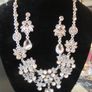Bride's Designer Crystal Head piece Necklace and Earrings Image 3