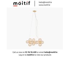 Avo Glass Ball Pendant Light - Gold