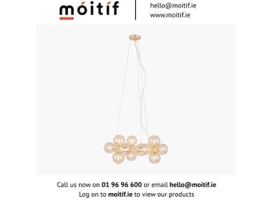 Avo Glass Ball Pendant Light - Gold