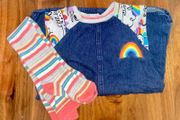 NEXT Girl Denim Dress with Tights (2-3 years)