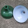 Vintage green enamel industrial light shades Image 2