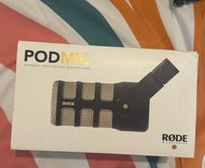 RODE PodMic Broadcast-quality Dynamic Microphone with Integrated Swing Mount for Podcasting, Streaming, Gaming, and Voice Recording,Black,XLR