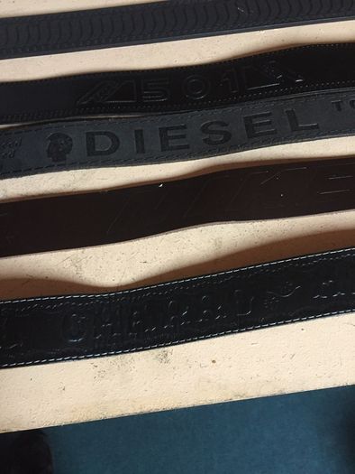 Selecting of men's black/brown belts