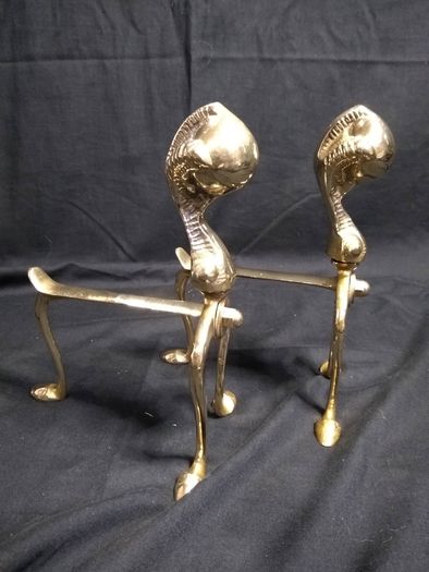 Brass Fireside Dogs