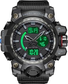 Brand New findtime Men's Digital Watch Sports Watches Military Black Wristwatch Boys,5ATM Waterproof
