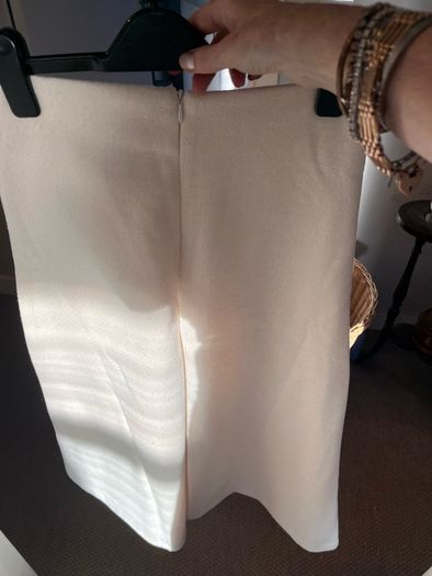 Cream midi skirt