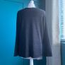 Navy v neck jumper. Size 18/20 Image 3