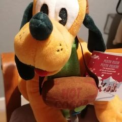 Disney store hoilday   plush/soft toy   PLUTO hot cocoa with  reindeer antlers