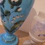 Antique collection of graduated handpainted opaline vases Image 4