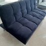 Black velvet Folding 3 Seater Sofa 180cm Image 3