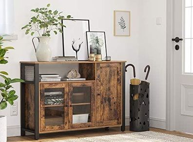 Sideboard Kitchen Cabinet Storage Cabinet with 3 Doors for Living Room Kitchen Dining Room 110 x 33 x 75 cm