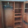 Walnut finish wardrobe, old Image 2