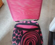 Pink swivel chair