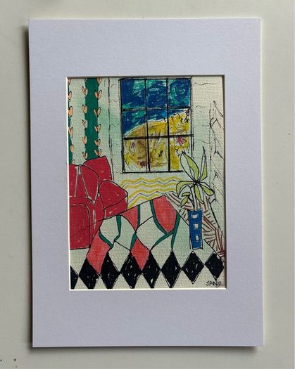 Original art Original Artwork on paper A4 Mounted contemporary Irish Art abstract painting