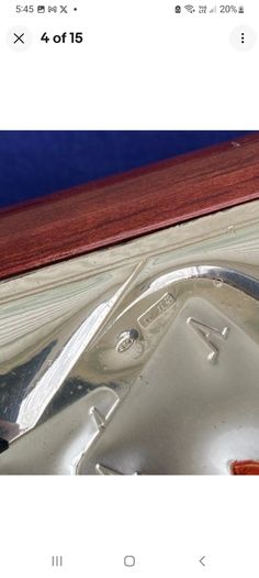 Rare and antique sculpted wood and .925 silver box look at all pictures  perfect for stylish card lovers