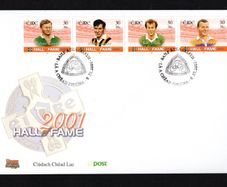 2001 Ireland GAA Hall of Fame (Padraic Carney, Frank Cummins, Jack O'Shea & Nicky Rackard) Commemorative Stamp An Post First Day Cover (FDC)