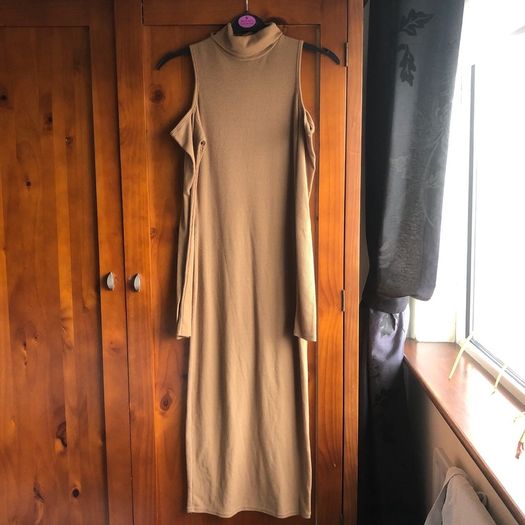 Boohoo high neck midi dress
