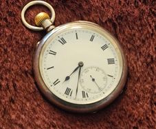 1917 International Watch Co. (IWC) Schauffhausen Sterling Silver cased pocket watch