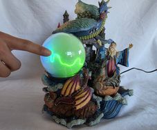 Fantasy Dragon Wizard Plasma Ball Lamp - Castle Lightning Lamp - Working