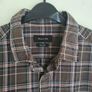 mens MASSIMO DUTTI check shirt brown tartan 100% cotton Size XXL double extra large Image 5