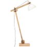Floor Lamp White Solid Mango Wood E27 Image 3
