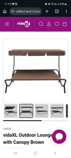 GREEN garden lounge double bed with canopy