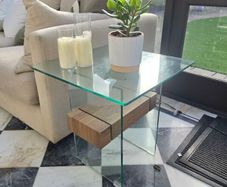 Glass Console and Coffee Table Set