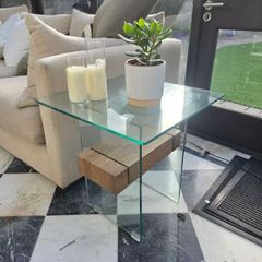 Glass Console and Coffee Table Set