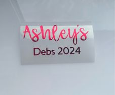 Personalised Adhesive vinyl decals for glasses