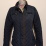 Navy Blue Quilted Jacket Image 7