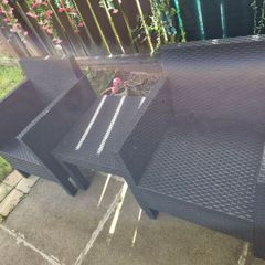 garden furniture, table, bench