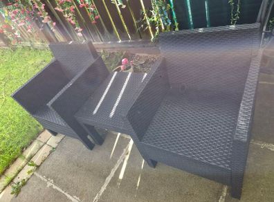 garden furniture, table, bench