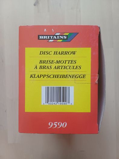 Britains Disc Harrow Vintage Farm Model Boxed MINT