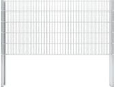 2D Gabion Fence Galvanised Steel 2.008x1.03 m 6 m (Total Length) Silver