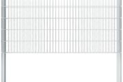 2D Gabion Fence Galvanised Steel 2.008x1.03 m 6 m (Total Length) Silver