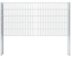 2D Gabion Fence Galvanised Steel 2.008x1.03 m 6 m (Total Length) Silver