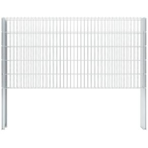 2D Gabion Fence Galvanised Steel 2.008x1.03 m 6 m (Total Length) Silver