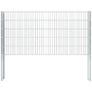 2D Gabion Fence Galvanised Steel 2.008x1.03 m 4 m (Total Length) Silver Image 2