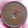 1805 Hibernia Penny. King George III Hibernia Penny. Image 7
