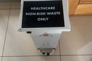 Healthcare fire retardant waste bin