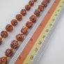 Antique Venetian Style Skunk Eyes Orange Glass Beads Necklace Image 4