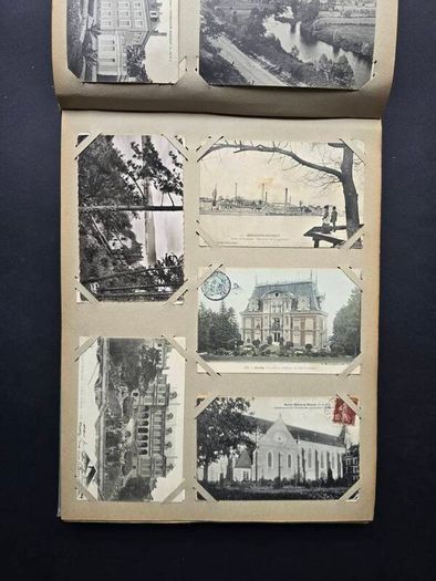 France  Large Vintage Postcard Album approx 500 cards 1900 1940 towns cities landscapes