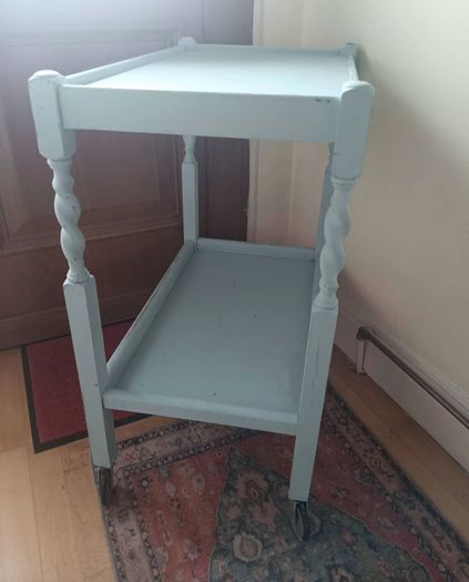 Vintage 2 tier Wooden Drinks Trolley