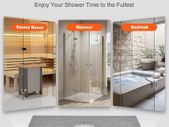 Shower Curb Kit, 1219x1828mm Shower Pan Kit with 160mm Central Drain, Lightweight EPS Shower Installation Kits with 2 Waterproof Cloths, Shower Pan Slope Sticks Fit for Bathroom