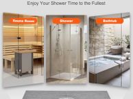 main image for ad Shower Curb Kit, 1219x1828mm Shower Pan Kit with 160mm Central Drain, Lightweight EPS Shower Installation Kits with 2 Waterproof Cloths, Shower Pan Slope Sticks Fit for Bathroom