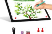 FREE SHIPPING Wireless Battery Powered Light Pad, TOHETO Tracing Light Box Dimmable Brightness Rechargeable LED Light Board Portable Cordless Copy Board for Artist Drawing Sketching X-ray Viewing